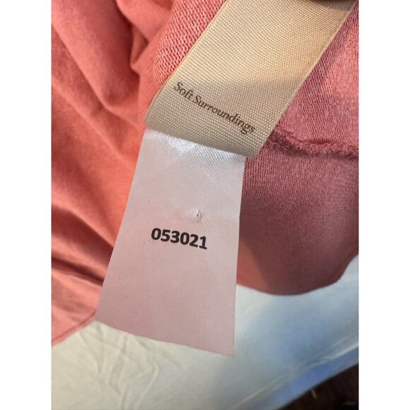 Soft Surroundings Pink Open Front Cardigan Size XL Lightweight Drape Sweater - Picture 5 of 5